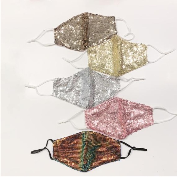Accessories - Sequin Face Mask Sparkly Face Mask Glitter Glamour